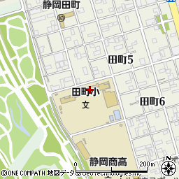 静岡市田町児童クラブ周辺の地図