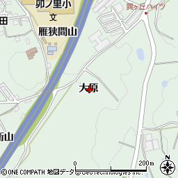 愛知県知多郡東浦町緒川大原周辺の地図