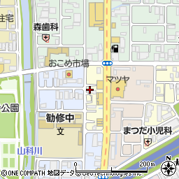 京都府京都市山科区大宅烏田町67周辺の地図