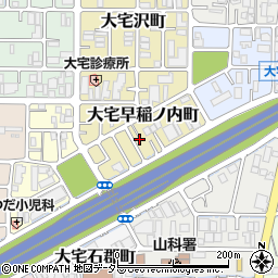 京都府京都市山科区大宅早稲ノ内町170周辺の地図