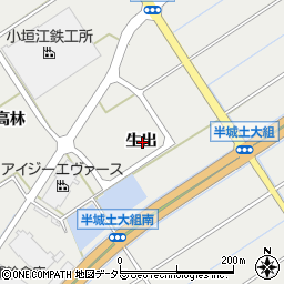 愛知県刈谷市半城土町生出周辺の地図