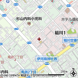 タイムズ静岡稲川第３駐車場周辺の地図