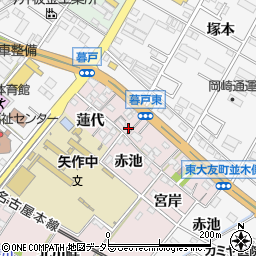愛知県岡崎市暮戸町葭野周辺の地図
