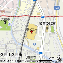 ダイソーダイエー桂南店周辺の地図