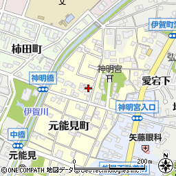 愛知県岡崎市元能見町37周辺の地図