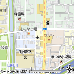 京都府京都市山科区大宅烏田町84周辺の地図