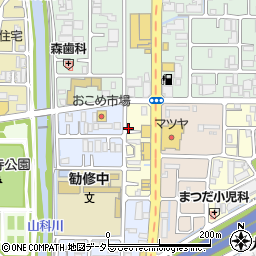 京都府京都市山科区大宅烏田町82周辺の地図