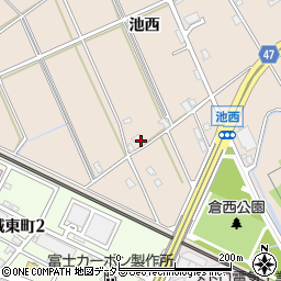 愛知県安城市池浦町池西123周辺の地図
