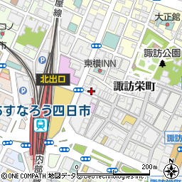 ファミリーマート近鉄四日市駅北店周辺の地図