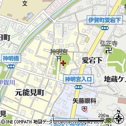 愛知県岡崎市元能見町42周辺の地図