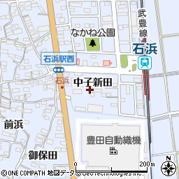 愛知県東浦町（知多郡）石浜（中子新田）周辺の地図