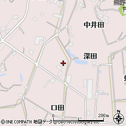愛知県岡崎市田口町細田周辺の地図