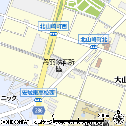 愛知県安城市北山崎町柳原周辺の地図