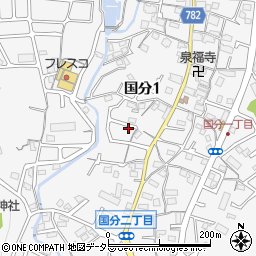 滋賀県大津市国分1丁目28周辺の地図
