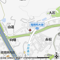 愛知県岡崎市稲熊町大岩1周辺の地図