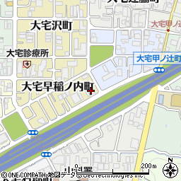 京都府京都市山科区大宅早稲ノ内町185周辺の地図