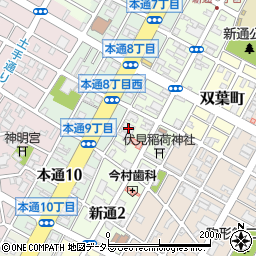 静岡銀行新通支店周辺の地図