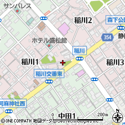稲川園杉山茶店周辺の地図