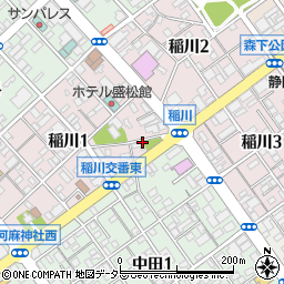 稲川園杉山茶店周辺の地図