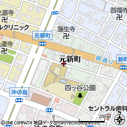 三重県四日市市元新町周辺の地図