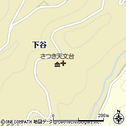 岡山県久米郡美咲町下谷周辺の地図