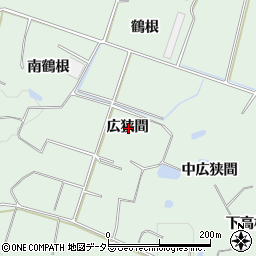 愛知県知多郡東浦町緒川広狭間周辺の地図