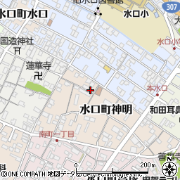 滋賀県甲賀市水口町神明3周辺の地図