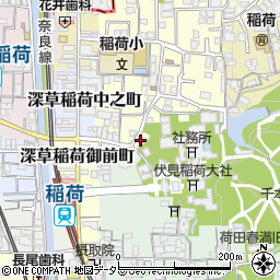 京都府京都市伏見区深草開土町36-8周辺の地図