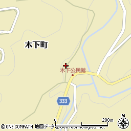 愛知県岡崎市木下町下屋坂周辺の地図