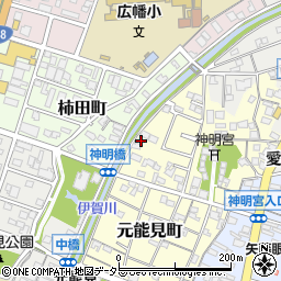 愛知県岡崎市元能見町33周辺の地図