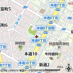 ａｕショップ　静岡本通周辺の地図