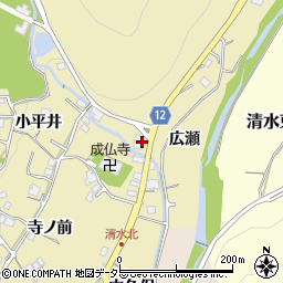 兵庫県川辺郡猪名川町清水広瀬周辺の地図