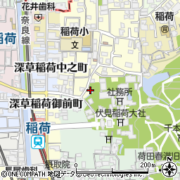 京都府京都市伏見区深草開土町36-7周辺の地図