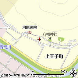 兵庫県西脇市上王子町周辺の地図