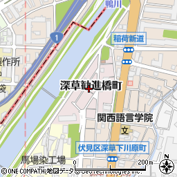 京都府京都市伏見区深草勧進橋町74周辺の地図