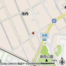 愛知県安城市池浦町池西120周辺の地図