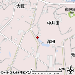 愛知県岡崎市田口町深田周辺の地図