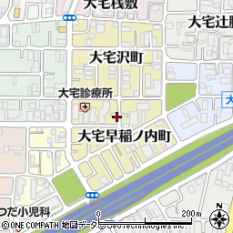 京都府京都市山科区大宅早稲ノ内町23周辺の地図