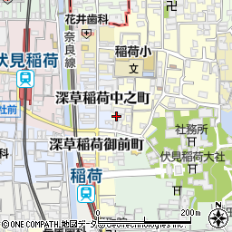 京都府京都市伏見区深草開土町1周辺の地図