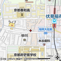 京都府京都市伏見区深草フケノ内町5-4周辺の地図