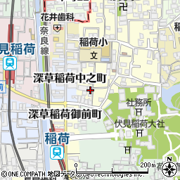 京都府京都市伏見区深草開土町1-4周辺の地図