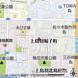 京都府京都市南区上鳥羽堀子町周辺の地図
