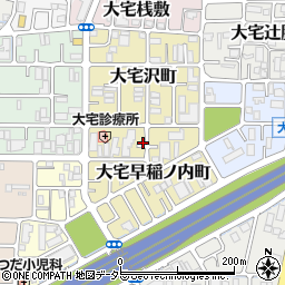 京都府京都市山科区大宅早稲ノ内町15周辺の地図