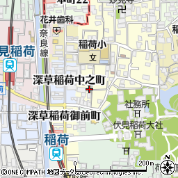 京都府京都市伏見区深草開土町1-11周辺の地図