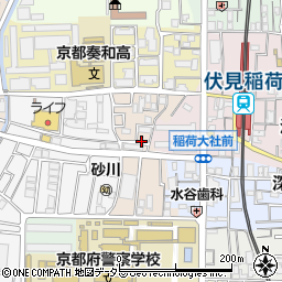 京都府京都市伏見区深草フケノ内町5-16周辺の地図
