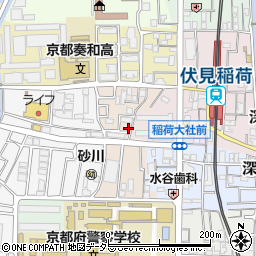 京都府京都市伏見区深草フケノ内町5-19周辺の地図