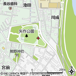 愛知県岡崎市中園町大縄周辺の地図