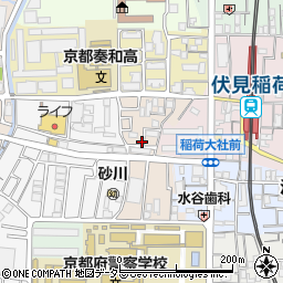 京都府京都市伏見区深草フケノ内町5-21周辺の地図