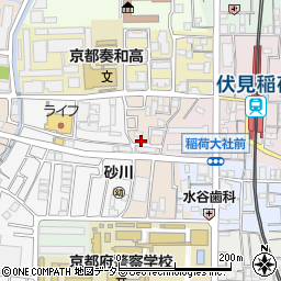 京都府京都市伏見区深草フケノ内町5-20周辺の地図