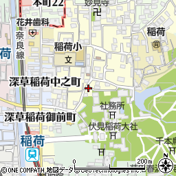 京都府京都市伏見区深草開土町50-13周辺の地図